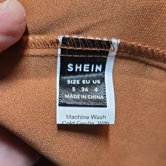 SHEIN Brown Double-Breasted Blazer with Gold Buttons - Picture 2 of 4